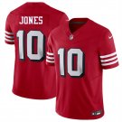men's & kids San Francisco 49ers 10 Mac Jones Jersey Alternate Red F.U.S.E Limited Football Game