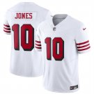 men's & kids San Francisco 49ers 10 Mac Jones Jersey Alternate White F.U.S.E Limited Football Game