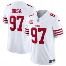 men's & kids San Francisco 49ers 97 Nick Bosa Jersey White with C Patch Limited Football Player Game