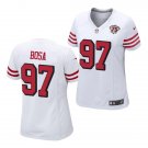 women's San Francisco 49ers 97 Nick Bosa Jersey Alternate White 75th Patch Limited Football Game