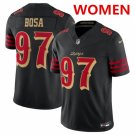 women's San Francisco 49ers 97 Nick Bosa Jersey Black 2025 Rivalries Collection Limited Football