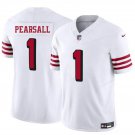 men's & kids San Francisco 49ers 1 Ricky Pearsall Jersey Alternate White FUSE Limited Football Game