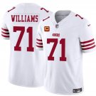men's & kids San Francisco 49ers 71 Trent Williams Jersey White F.U.S.E with C Patch Football Game