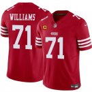 men's & kids San Francisco 49ers 71 Trent Williams Jersey Red F.U.S.E with C Patch Football Game