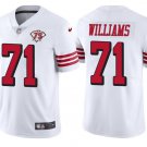 men's & kids San Francisco 49ers 71 Trent Williams Jersey Alternate White 75th Patch Football Game