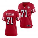 women's San Francisco 49ers 71 Trent Williams Jersey Alternate Red 75th Patch Limited Football Game
