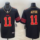 men's & youth San Francisco 49ers 11 Brandon Aiyuk Jersey Black Red Gold Limited Football