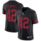 men's & kids San Francisco 49ers 42 Ronnie Lott Jersey Black Limited Football Retired Player