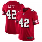 men's & kids San Francisco 49ers 42 Ronnie Lott Jersey Alternate Red Limited Football Retired Player