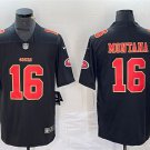 men's & youth San Francisco 49ers 16 Joe Montana Jersey Black Fashion Limited Football Retired