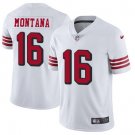 men's & kids San Francisco 49ers 16 Joe Montana Jersey Alternate White Football Retired Player