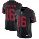 men's & kids San Francisco 49ers 16 Joe Montana Jersey Black Limited Football Retired Player