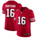 men's & kids San Francisco 49ers 16 Joe Montana Jersey Alternate Red Football Retired Player