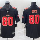men's & youth San Francisco 49ers 80 Jerry Rice Jersey Black Fashion Limited Football Retired Player