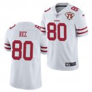 men's & kids San Francisco 49ers 80 Jerry Rice Jersey White with 75th Patch Limited Football Retired