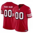 men's & kids San Francisco 49ers 00 Custom name number Jersey Alternate Red Limited Football Game