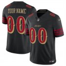 men's & kids San Francisco 49ers 00 Custom name number Jersey Black 2025 Rivalries Collection Game
