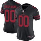 women's San Francisco 49ers 00 Custom name number Jersey Black Limited Football Player Game