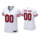 women's San Francisco 49ers 00 Custom name number Jersey Alternate White Limited Football Game