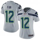 women's Seattle Seahawks 12 Fan Jersey Gray F.U.S.E Limited Football Player Team Game