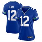 women's Seattle Seahawks 12 Fan Jersey Royal F.U.S.E Limited Football Player Team Game