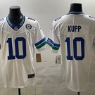 men's & kids Seattle Seahawks 10 Cooper Kupp Jersey White F.U.S.E Throwback with Patch Football Game