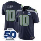 men's & kids Seattle Seahawks 10 Cooper Kupp Jersey Navy 2025 F.U.S.E 50th Patch Football Game