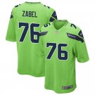 men's & kids Seattle Seahawks 76 Grey Zabel Jersey Green F.U.S.E Limited Football Player Team Game