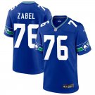 men's & kids Seattle Seahawks 76 Grey Zabel Jersey Royal F.U.S.E Limited Football Player Team Game