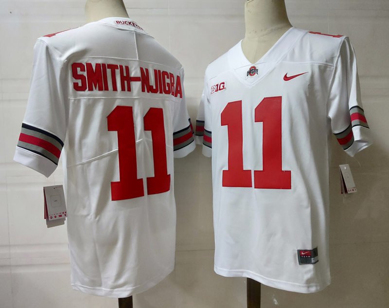 men's & youth Ohio State Buckeyes 11 Jaxon Smith-Njigba Jersey White College Limited Football Game