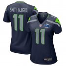 women's Seattle Seahawks 11 Jaxon Smith-Njigba Jersey Navy 2025 F.U.S.E 50th Patch Football Game