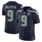 men's & kids Seattle Seahawks 9 Kenneth Walker III Jersey Navy 2025 FUSE 50th Patch Football Game