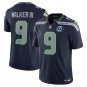 men's & kids Seattle Seahawks 9 Kenneth Walker III Jersey Navy 2025 FUSE 50th Patch Football Game