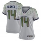 women's Seattle Seahawks 14 Sam Darnold Jersey Gray 2025 Rivalries Collection F.U.S.E Football Game