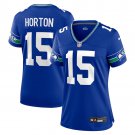 women's Seattle Seahawks 15 Tory Horton Jersey Royal F.U.S.E Limited Football Player Team Game