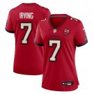 women's Tampa Bay Buccaneers 7 Bucky Irving Jersey Red 50th Patch F.U.S.E Football Player Game