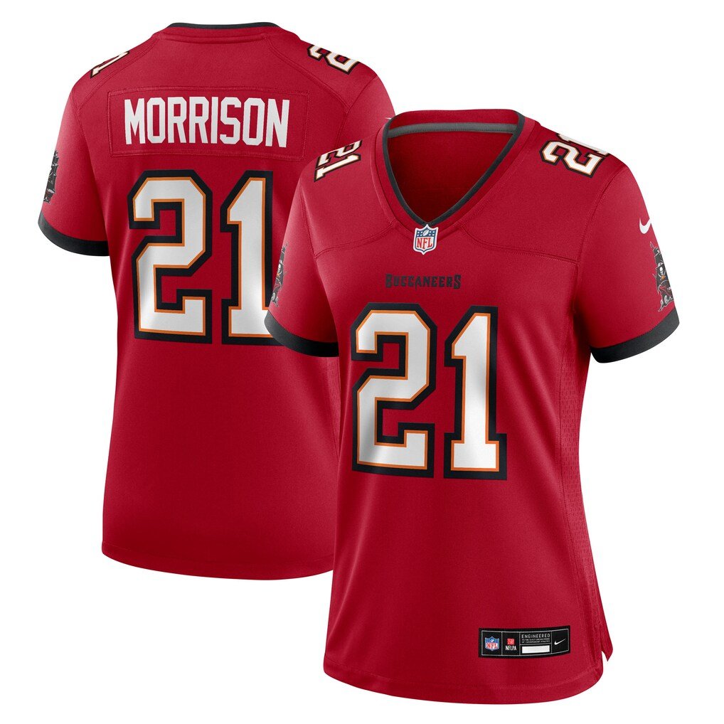 women's Tampa Bay Buccaneers 21 Benjamin Morrison Jersey Red F.U.S.E Limited Football Player Game