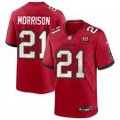 men's & kids Tampa Bay Buccaneers 21 Benjamin Morrison Jersey Red 50th Patch F.U.S.E Football Game