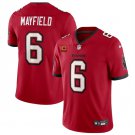 men's & kids Tampa Bay Buccaneers 6 Baker Mayfield Jersey Red with C Patch Limited Football Game