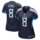 women's Tennessee Titans 8 Will Levis Jersey Navy F.U.S.E Limited Football Player Team Game