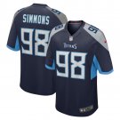 men's & kids Tennessee Titans 98 Jeffery Simmons Jersey Navy F.U.S.E Limited Football Player Game