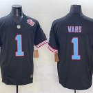 men's & kids Tennessee Titans 1 Cam Ward Jersey Black 2025 Draft F.U.S.E Throwback with Patch