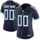 women's Tennessee Titans 00 Custom name number Jersey Navy Limited Football Player Team Game