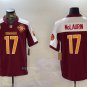 men's & youth Washington Commanders 17 Terry McLaurin Jersey Burgundy White FUSE 90th with C Patch