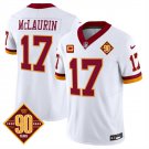 men's & kids Washington Commanders 17 Terry McLaurin Jersey White FUSE 90th Anniversary with C Patch