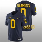 men's & youth Michigan Wolverines 0 Mike Sainristil Jersey Navy College Limited Football Player Game