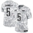 men's & youth Washington Commanders 5 Jayden Daniels Jersey 2024 Arctic Salute To Service Football