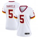 women's Washington Commanders 5 Jayden Daniels Jersey White F.U.S.E Limited Football Player Game