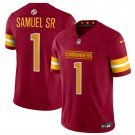 men's & kids Washington Commanders 1 Deebo Samuel Sr Jersey Burgundy F.U.S.E Limited Football Game