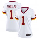 women's Washington Commanders 1 Deebo Samuel Sr Jersey White F.U.S.E Limited Football Player Game
